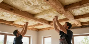 comment isoler un plafond en laissant les poutres apparentes