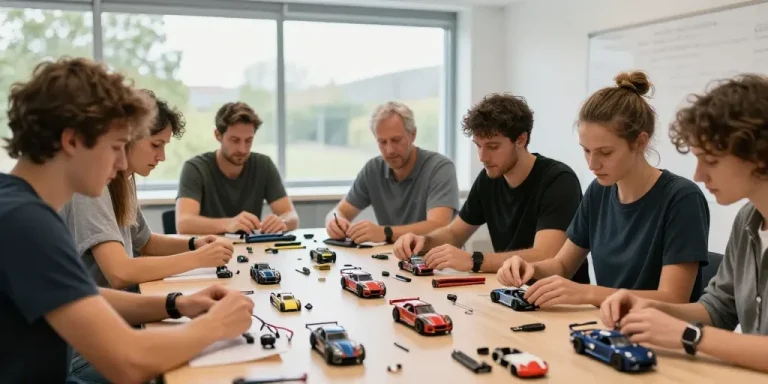 team building construction voiture