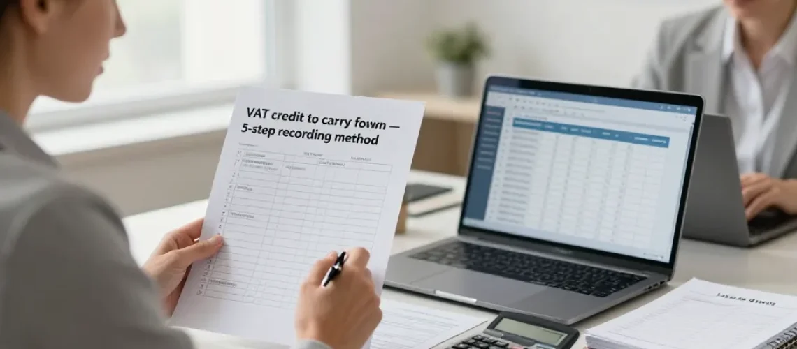 comptabilisation crédit de tva à reporter