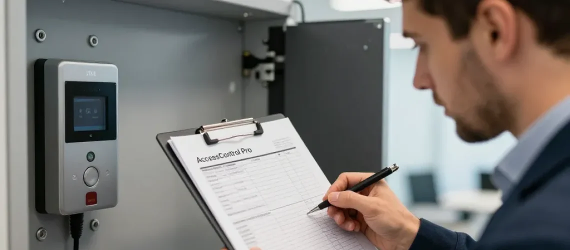 système badgeuse accesscontrol pro installation